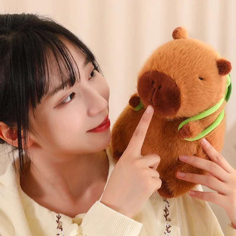 Capybara Turtle Backpack Plushie