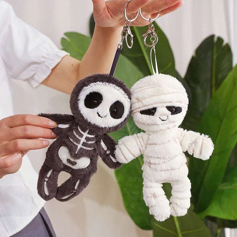 Ghoul & Mummy Wrap Plushie Duo