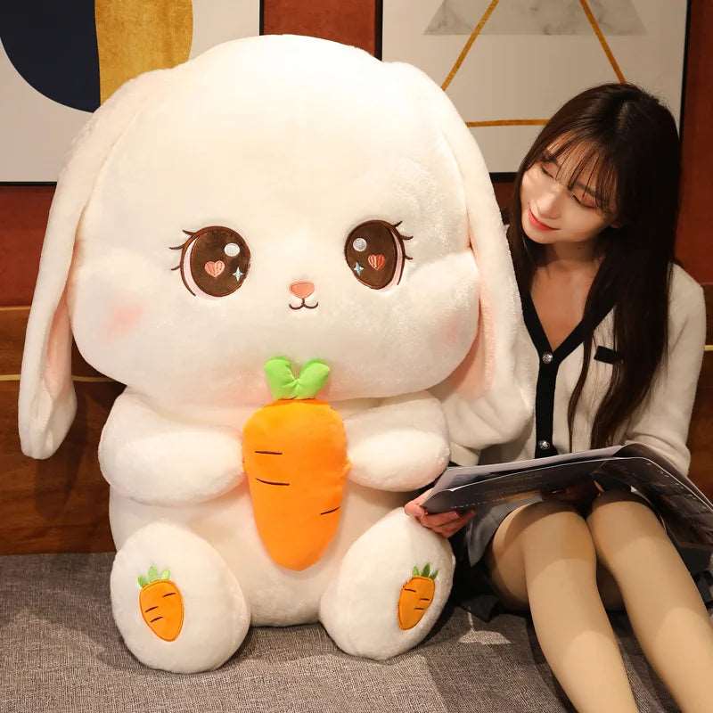 Carrot Cuddler Bunny Plushie