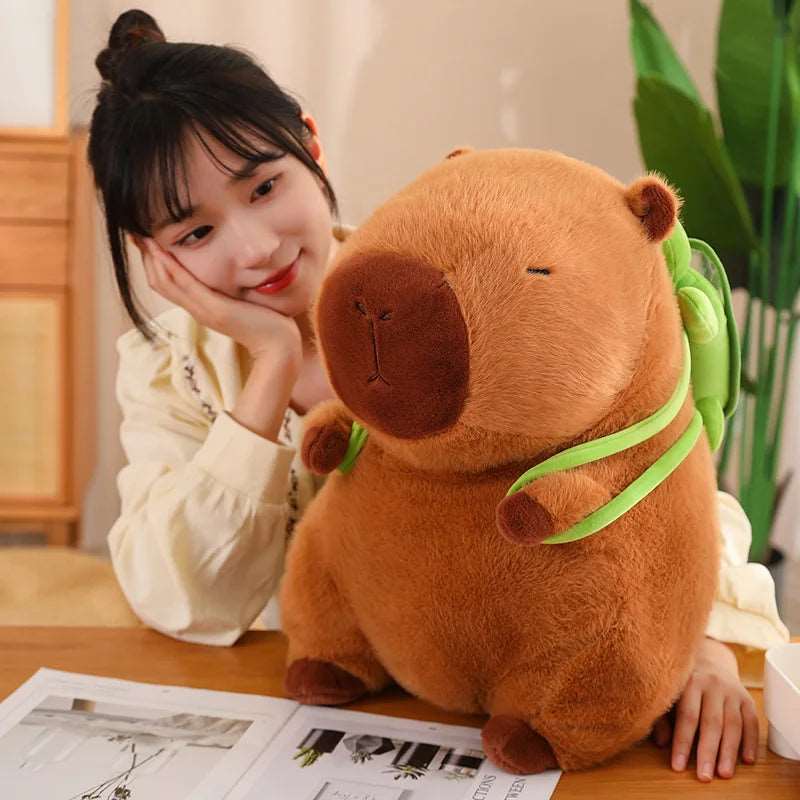 Capybara Turtle Backpack Plushie