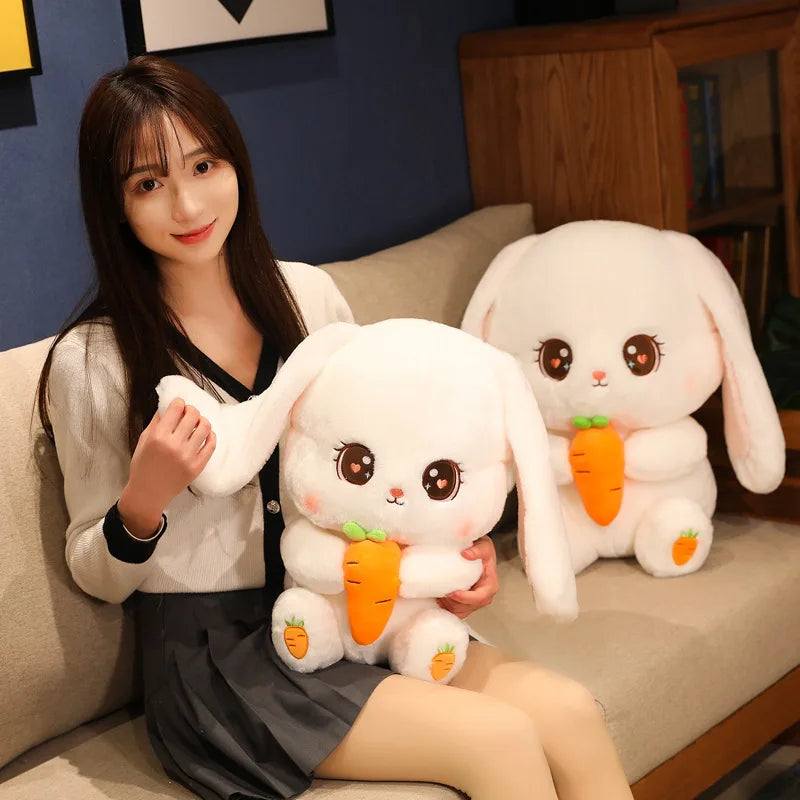 Carrot Cuddler Bunny Plushie