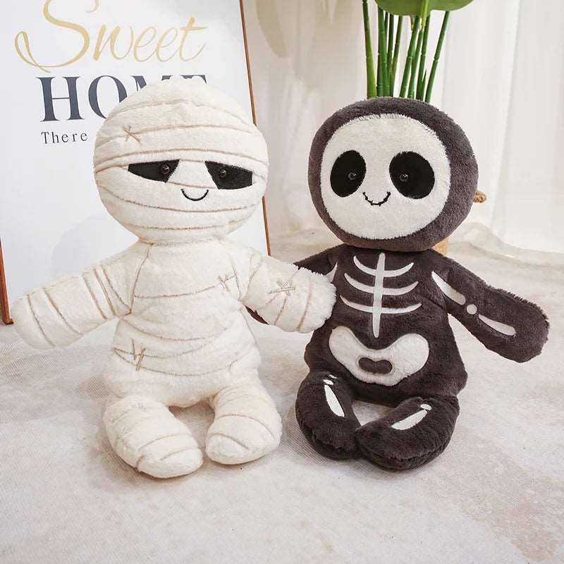 Ghoul & Mummy Wrap Plushie Duo