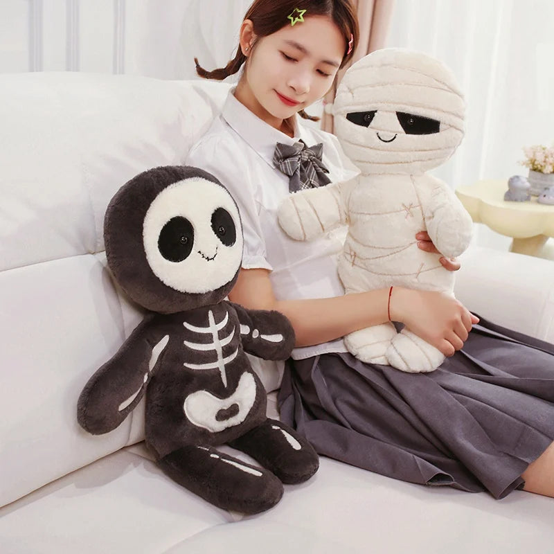 Ghoul & Mummy Wrap Plushie Duo