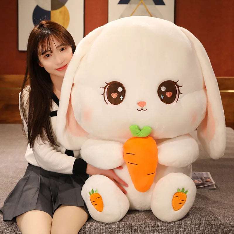 Carrot Cuddler Bunny Plushie