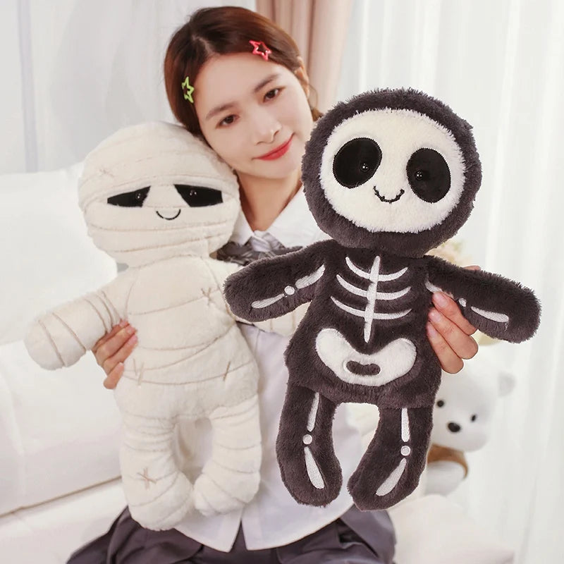 Ghoul & Mummy Wrap Plushie Duo