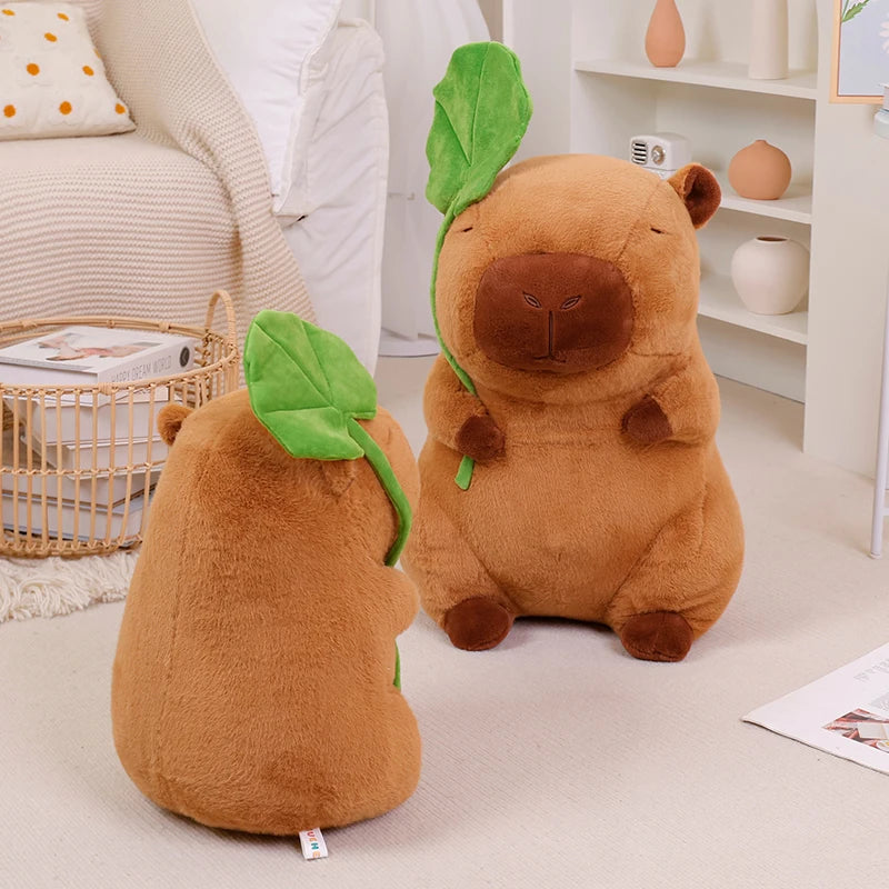 Lotus Leaf Capybara Plushie