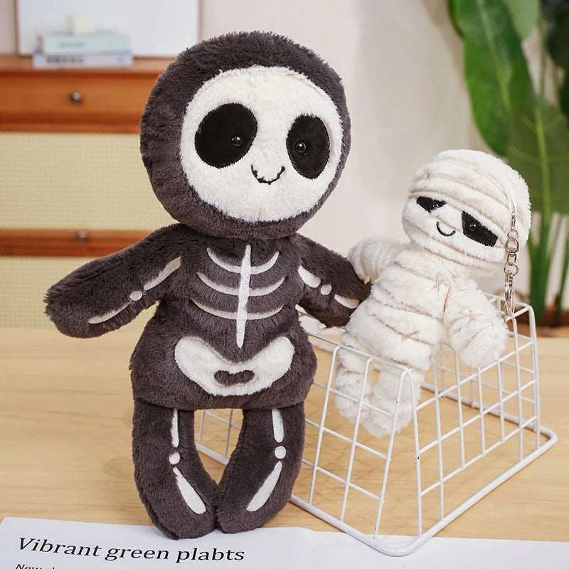 Ghoul & Mummy Wrap Plushie Duo