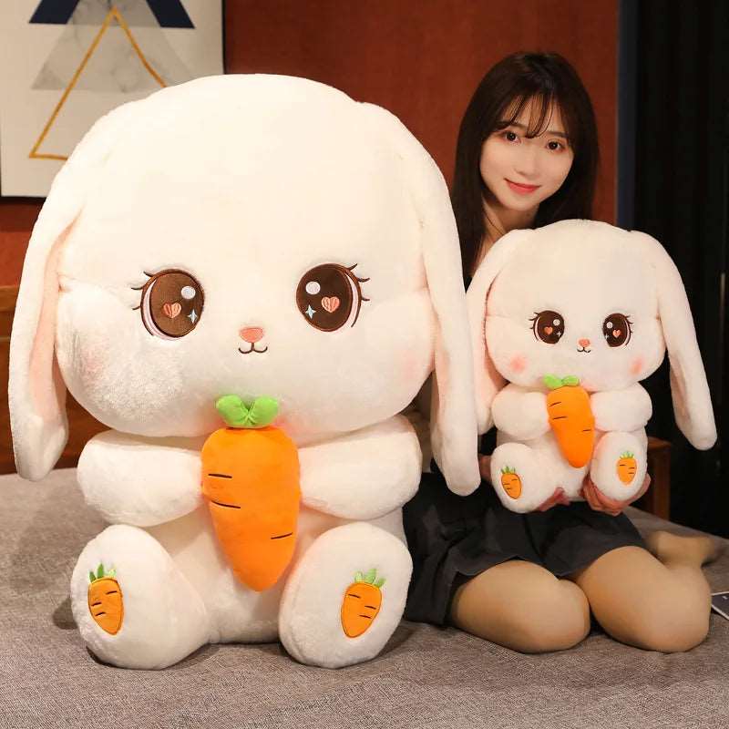 Carrot Cuddler Bunny Plushie