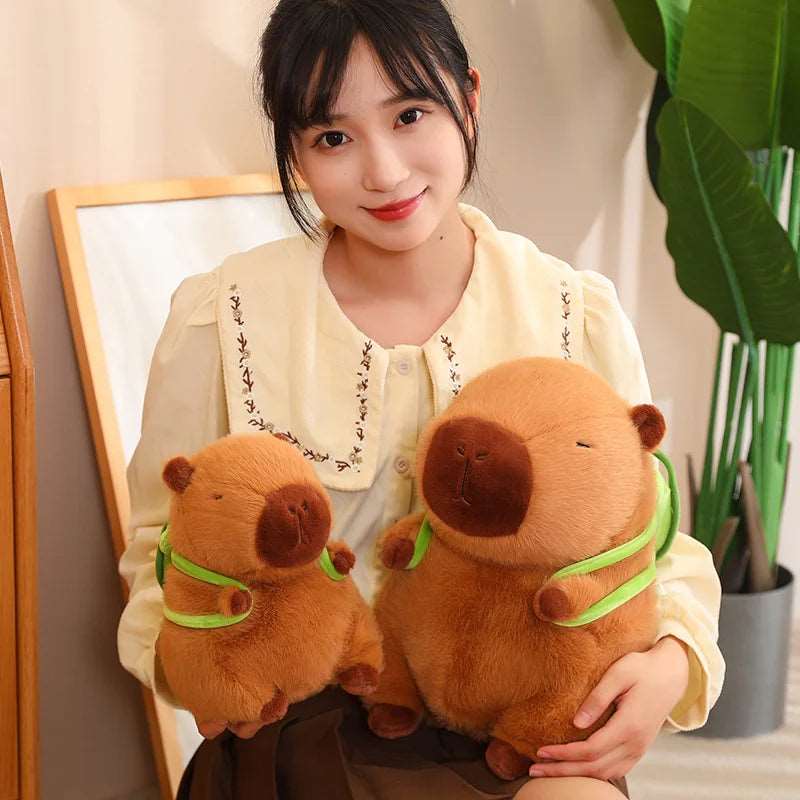 Capybara Turtle Backpack Plushie