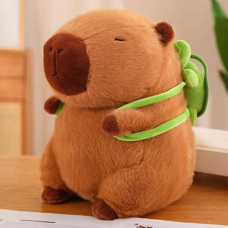 Capybara Turtle Backpack Plushie