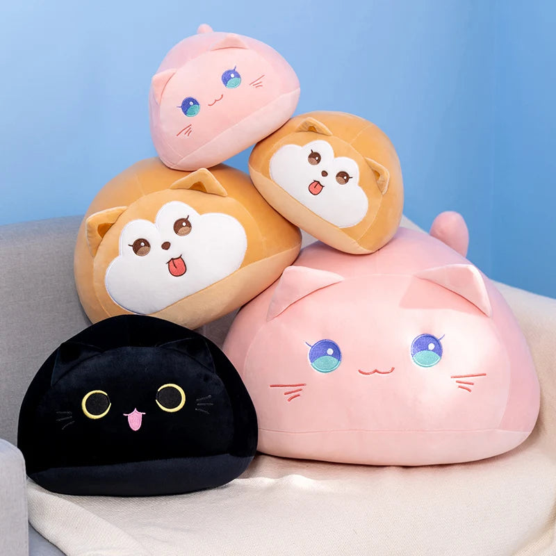 Soft Round Cat & Dog Plushies