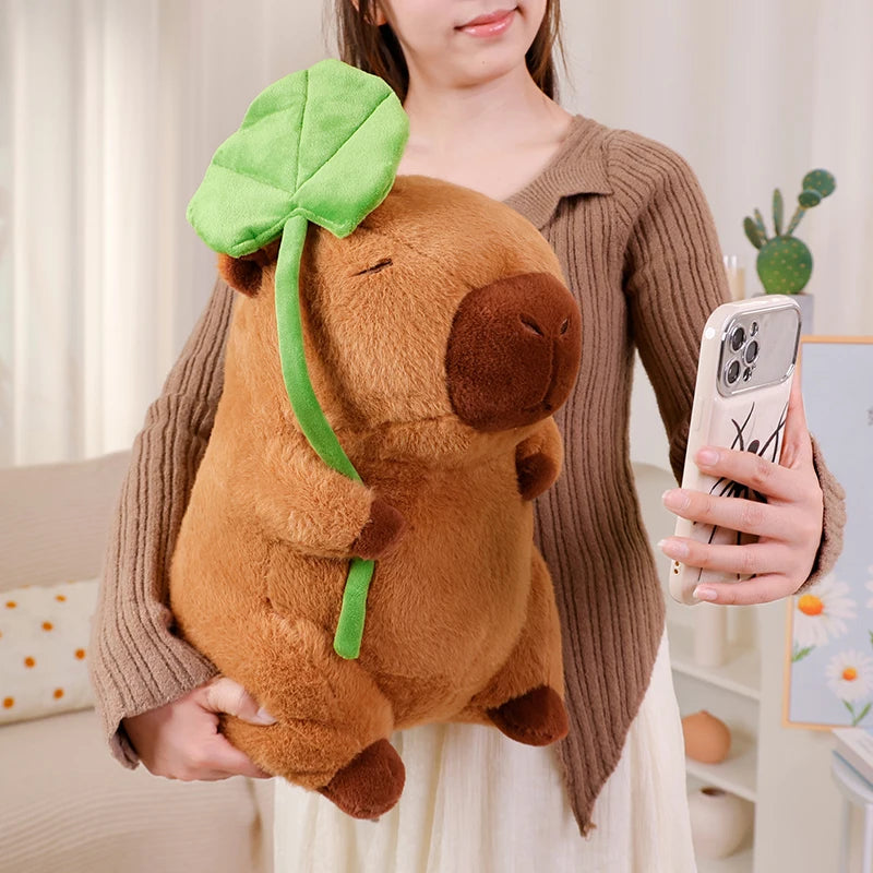 Lotus Leaf Capybara Plushie