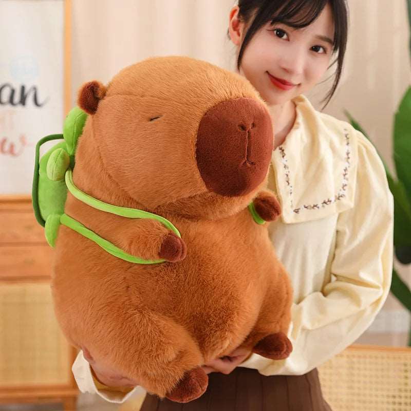 Capybara Turtle Backpack Plushie