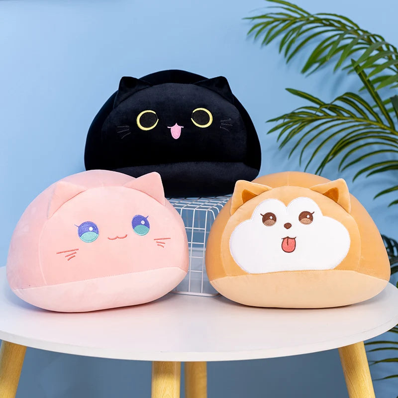 Soft Round Cat & Dog Plushies