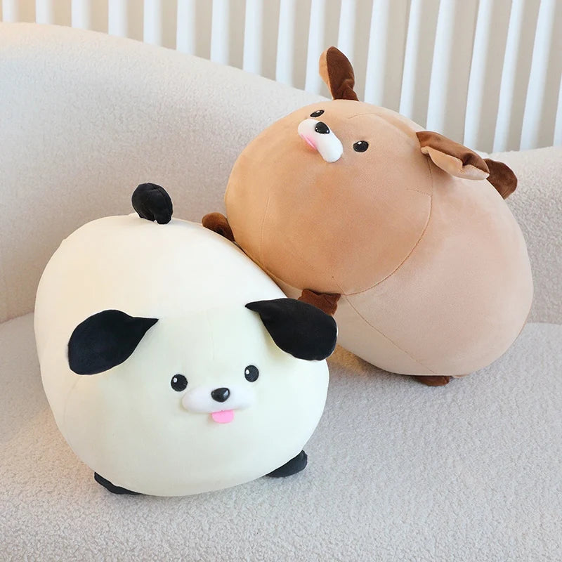 Chunky Brown & White Puppies Plushies