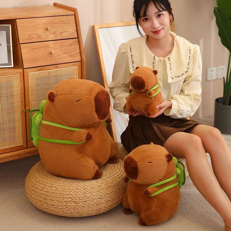 Capybara Turtle Backpack Plushie