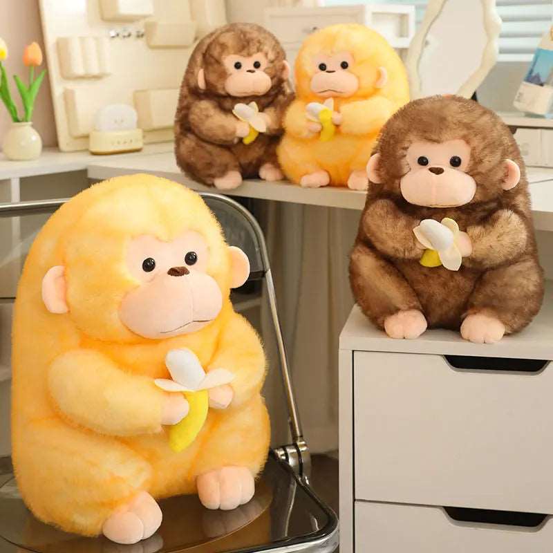 Kawaii Monkey-Banana Plushie