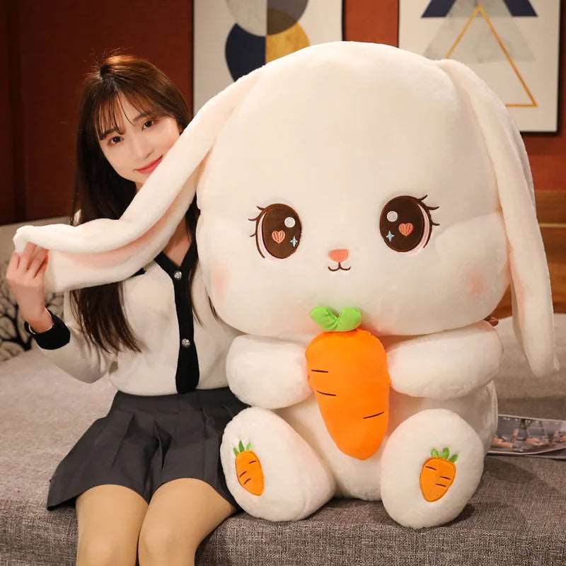 Carrot Cuddler Bunny Plushie