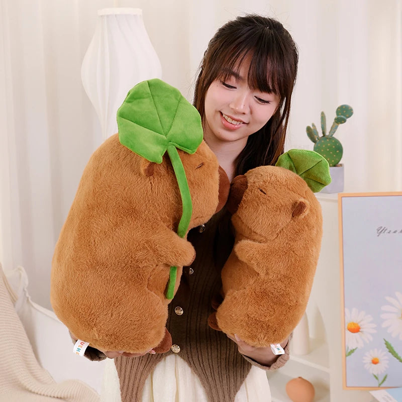 Lotus Leaf Capybara Plushie