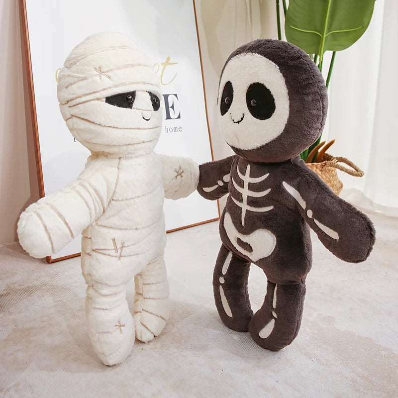 Ghoul & Mummy Wrap Plushie Duo