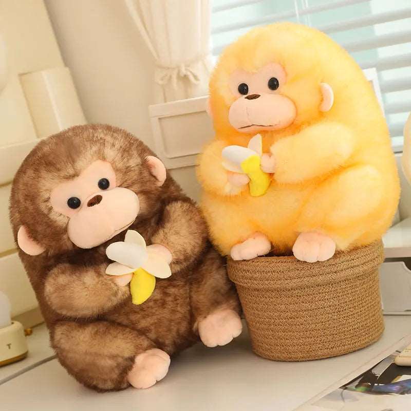 Kawaii Monkey-Banana Plushie