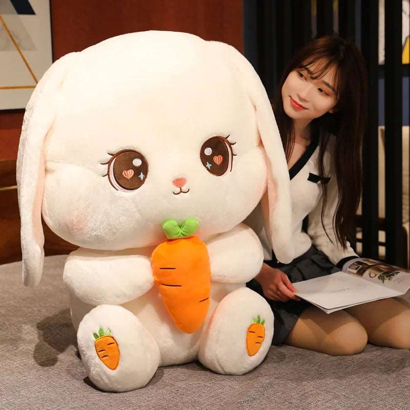 Carrot Cuddler Bunny Plushie