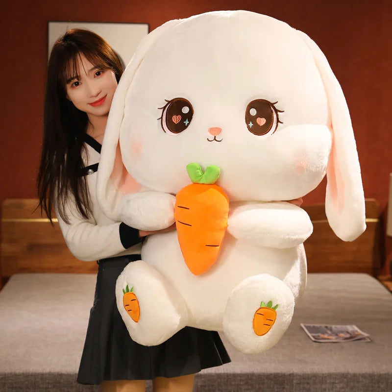 Carrot Cuddler Bunny Plushie