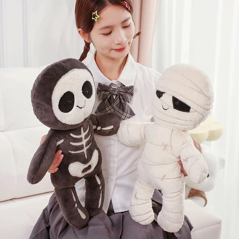 Ghoul & Mummy Wrap Plushie Duo