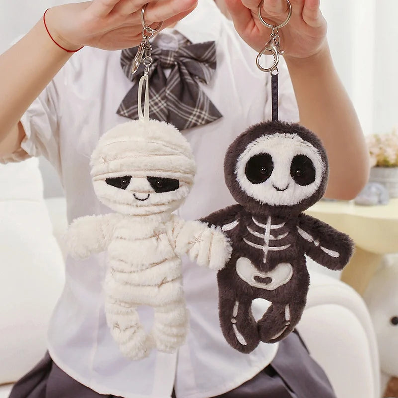 Ghoul & Mummy Wrap Plushie Duo