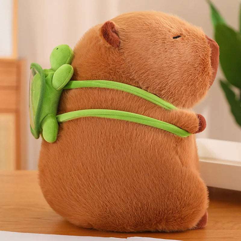 Capybara Turtle Backpack Plushie