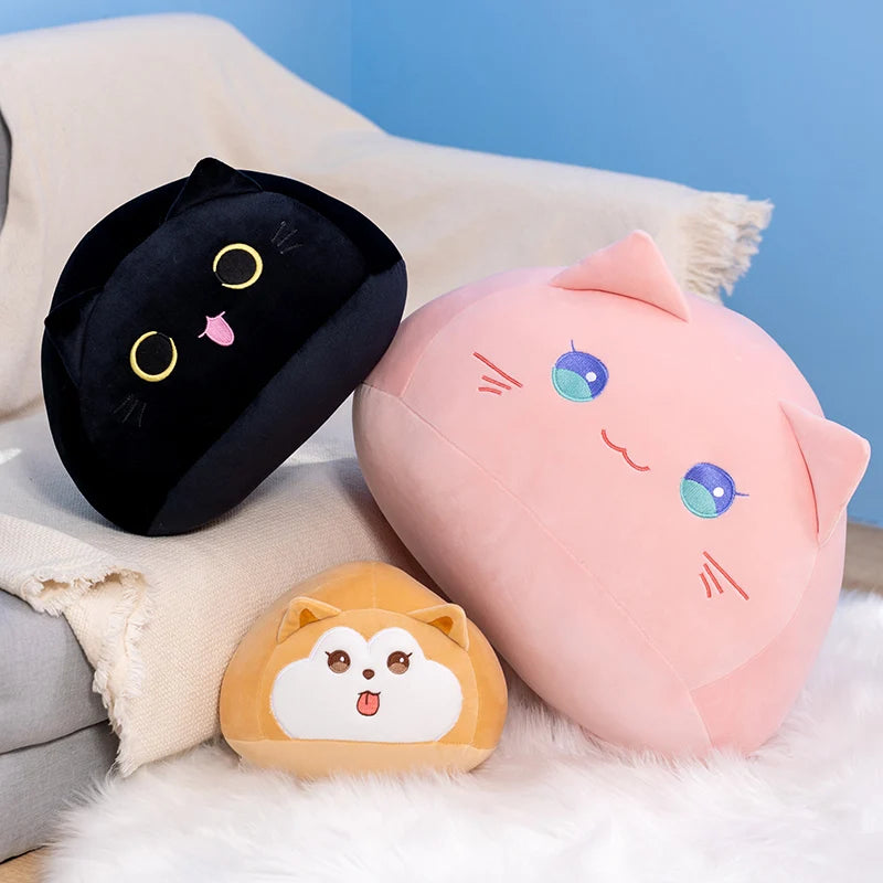 Soft Round Cat & Dog Plushies