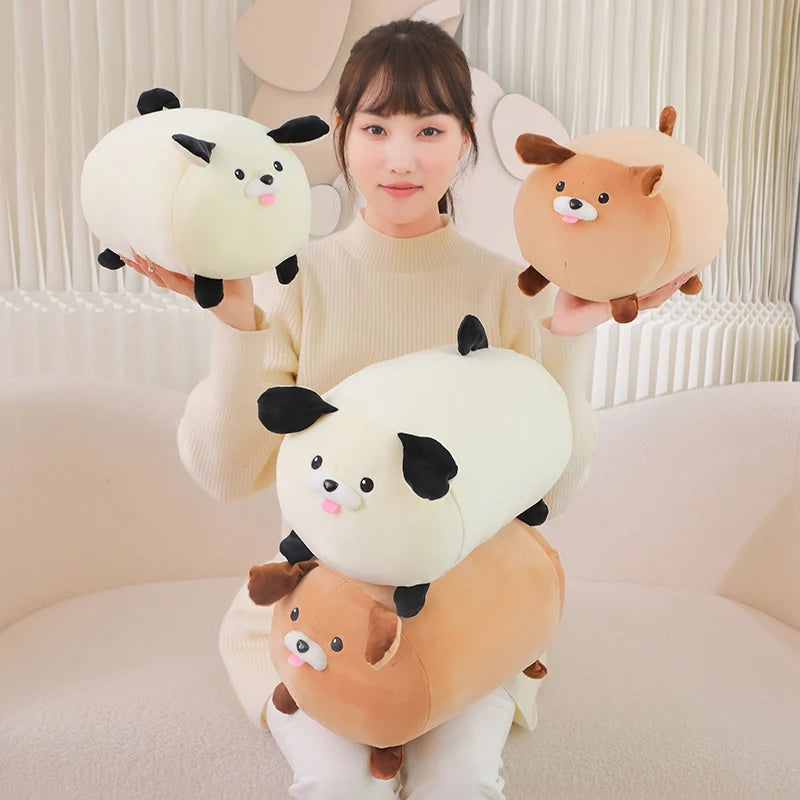 Chunky Brown & White Puppies Plushies