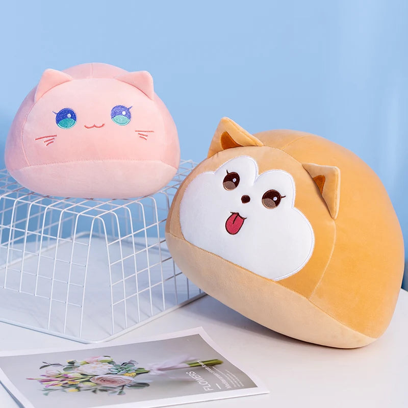 Soft Round Cat & Dog Plushies