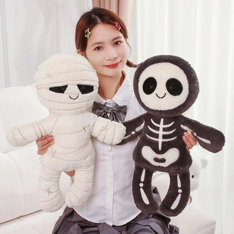 Ghoul & Mummy Wrap Plushie Duo